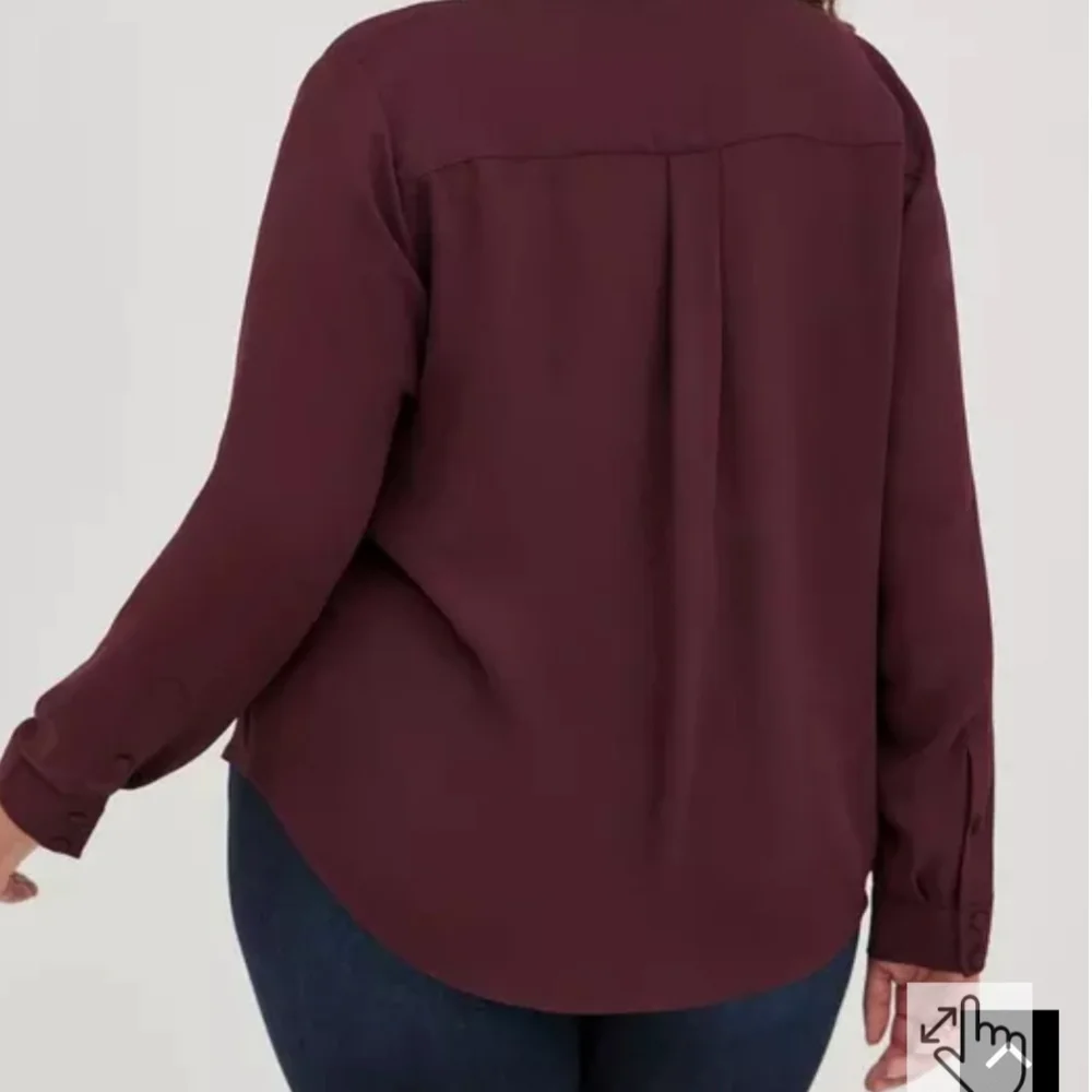 💥REDUCED  💥torrid Deep Purple Button Down Shirt - Picture 3 of 5